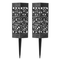 2Pcs Hollow-Out Flower Holder with Stakes Cemetery Vases for Gravestone Gravesite Garden Outdoor