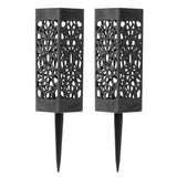 2Pcs Hollow-Out Flower Holder with Stakes Cemetery Vases for Gravestone Gravesite Garden Outdoor