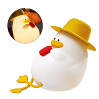 USB Rechargeable Cute Duck Night Light Silicone Nursery Lamp