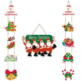 Christmas Hanging Party Decoration Set Porch Sign  Xmas Door Banner Style 1