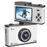 8X Zoom WIFI Digital Camera Retro Dua-Lens Auto Focus Camera with MP3 Player Various Games White