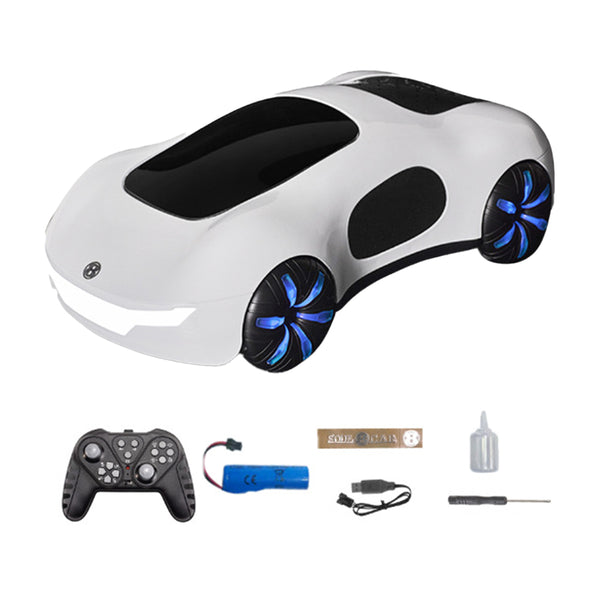 Remote Control Car LED Rechargeable Drifting Dual Spray RC Car Electric Stunt Car White