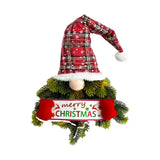 Christmas Decoration Ornament Wreath Faceless Old Man Elf Door Hanging Pendant