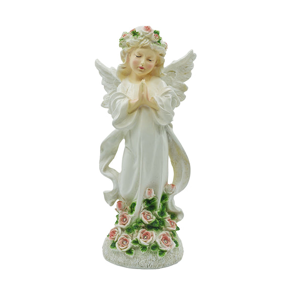 Solar Powered Angel Statue Light Garden Sculpture Yard Lawn Ornament Decorative Light