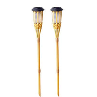 2Pcs Solar Torch Flame Lights Water-resistant Outdoor Landscape Lighting for Garden Yard Lawn Decor