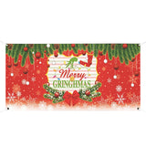 Merry Christmas Banner Holiday Garage Door Decorations Backdrop Background Party Supplies Red