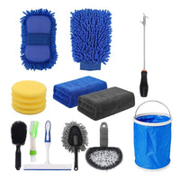 15Pcs Car Wash Cleaning Tools Set Car Care Kit Wash Sponge Towels Brush