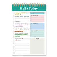 A5 To Do List Notepad  52 Sheets Tear Off Daily Planner Checklist Notebook for Tasks Goal Achievement Green