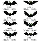 128Pcs 3D Bats with Glow in the Dark Eyes Spooky Party Home Room Wall Halloween Decorations