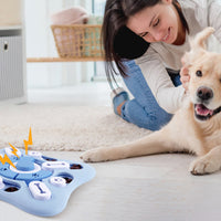 Interactive Dog Treat Puzzle Toys Slow Feeder with Squeak Design