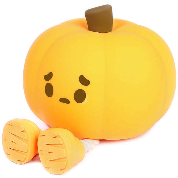 Cute Pumpkin Night Light Silicone Dimmable Nursery Lamp for Room Decor