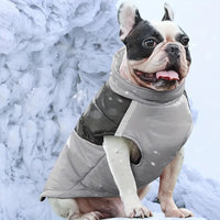 Winter Warm Pet Vest Jacket Water-resistant Reflective Padded Coat Puppy Dog Clothes Gray