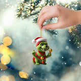 9Pcs Cute Cartoon Christmas Green Dog Car Hanging Home Christmas Tree Ornament