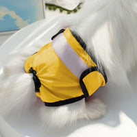 Washable Female Pet Nappy Diaper Dog Cat Physiological Pants Yellow