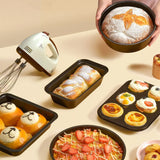 5Pcs Set Baking Pans Nonstick Bakeware Set Black