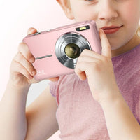 16X Zoom Digital Camera with 32GB Card 1080P Mini Video Camera for Teens Kids Pink