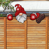 Christmas Outdoor Fence Peeker Xmas Garden Ornaments Decoration Style 3