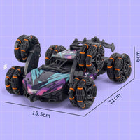 2.4GHz Remote Hand Control 8 Wheels Stunt Car Toys Gesture Sensing Remote Control Car Toy Purple