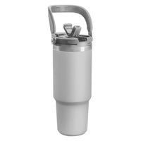 30 oz Insulated Tumbler wit Lid and Straw Vacuum Double Walled Water Bottle Grey