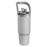 30 oz Insulated Tumbler wit Lid and Straw Vacuum Double Walled Water Bottle Grey