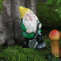 7Pcs Mini Resin Dwarf Gnome Statue Table and Garden Ornaments