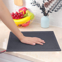 Set of 6Pcs Cotton Dish Cloths Waffle Weave Quick Drying Dish Towels Dark Grey