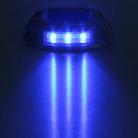 2Pcs Solar LED Pathway Driveway Lights Dock Step Safety Marker Lamps Blue