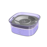 2L Dog Water Bowl Anti Splash Dog Bowl Water Dispenser Slow Drinking Water Bowl Purple