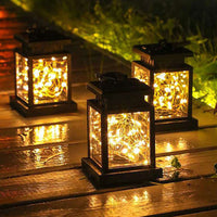 4Pcs Solar Hanging Lantern Light Water-Resistant Outdoor Garden Ornament Lights Style 1