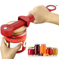 Retractable Jar Opener Magnetic Bottle Opener Can Opener Kitchen Gadgets for Weak Hands Red