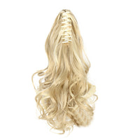 2Pcs 40cm Natural Claw Clip-In Style Hair Extensions Thick Curly Ponytail Long Pony Tail Style 3