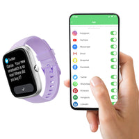 Bluetooth Smart Watch Water Resistant Fitness Activity Tracke Sports Watch Heart Rate Sleep Monitor Purple