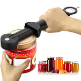 Retractable Jar Opener Magnetic Bottle Opener Can Opener Kitchen Gadgets for Weak Hands Black