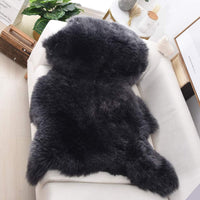 Faux Fur Shaggy Area Rug Floor Mat Living Room Mat Bedroom Home Decor Black