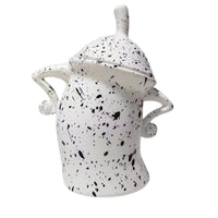 Canister with Attitude Funny Cup Storage Jar Stylish Teapot Creative Kitchen Storage Canisters with Lid White