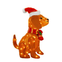 3D Light Up Pine-wool Dog Ornament Christmas LED Lighted Standing Outdoor Decoration (Copy)