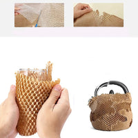 30M Honeycomb Packing Paper Recyclable Cushioning Packing Paper for Moving Wrapping Roll Brown