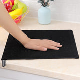 Set of 6Pcs Cotton Dish Cloths Waffle Weave Quick Drying Dish Towels Black