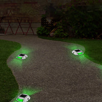 2Pcs Solar LED Pathway Driveway Lights Dock Step Safety Marker Lamps Green