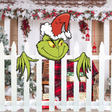 Christmas Outdoor Fence Peeker Xmas Garden Ornaments Decoration Style 2