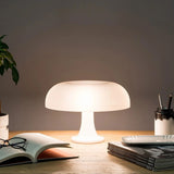 Retro LED Mushroom Table Lamp  Dimmable Desk Lamp Hotel Bedroom Decoration Beige