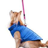 Winter Pet Waistcoat Zipper Clousure Warm Sleeveless Coat for Going Out Blue