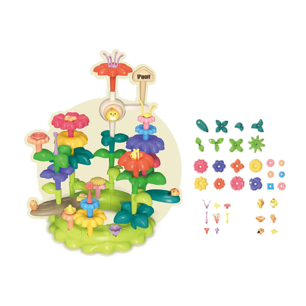 51Pcs Kids Flower Garden Building Toys DIY Block Gardening Pretend Gift Kid Toy Playset