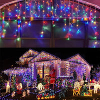 10M 400LEDs Christmas String Lights Curtain Lights Christmas Twinkle Lights Xmas Party Decor Multicolor