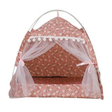 Portable Cat Tents Cat House Foldable Pet Nest for Small Cat Dog Pink