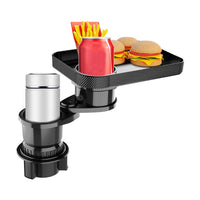 360 Degrees Rotating Car Cup Holder Tray Drink  Food Table with Phone Holder