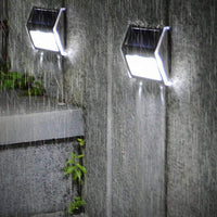 6Pcs Solar Wall Light Water Reistant Outside Lights for Garden Backyard Patio Step White Light