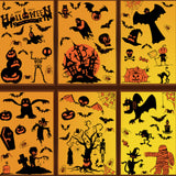 9 Sheets Halloween Window Stickers Static Cling Decals for Halloween Party Decoration