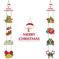 Christmas Hanging Party Decoration Set Porch Sign  Xmas Door Banner Style 2