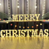 14Pcs Separate Letters Christmas Lights MERRY CHRISTMAS Letter Lights Christmas Party Home Decorations